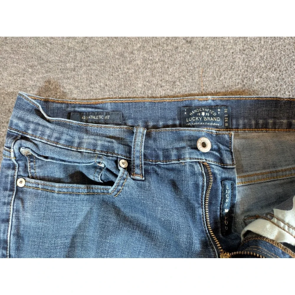 Lucky Brand Jeans‎ Mens 32 x 32 Blue 410 Athletic Slim Medium Wash Denim